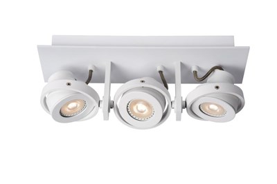 Lucide LANDA - Plafondspot - LED Dim to warm - GU10 - 3x5W 2200K/3000K - Wit