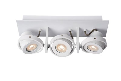 Lucide LANDA - Ceiling spotlight - LED Dim to warm - GU10 - 3x5W 2200K/3000K - White