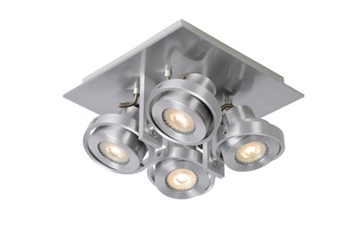 Lucide LANDA - Plafondspot - LED Dim to warm - GU10 - 4x5W 2200K/3000K - Mat chroom