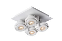 Lucide LANDA - Ceiling spotlight - LED Dim to warm - GU10 - 4x5W 2200K/3000K - White on 1