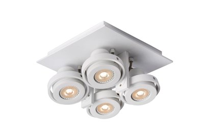 Lucide LANDA - Spot plafond - LED Dim to warm - GU10 - 4x5W 2200K/3000K - Blanc