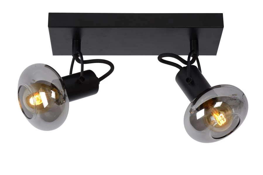 Lucide MADEE - Ceiling spotlight - 2xE14 - Black - on