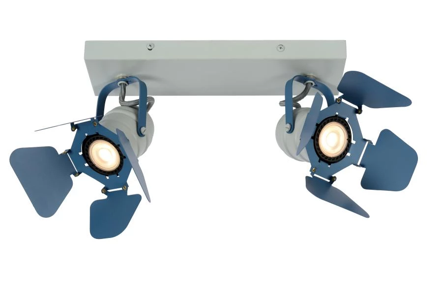 Lucide PICTO - Ceiling spotlight Children - 2xGU10 - Blue - on 5