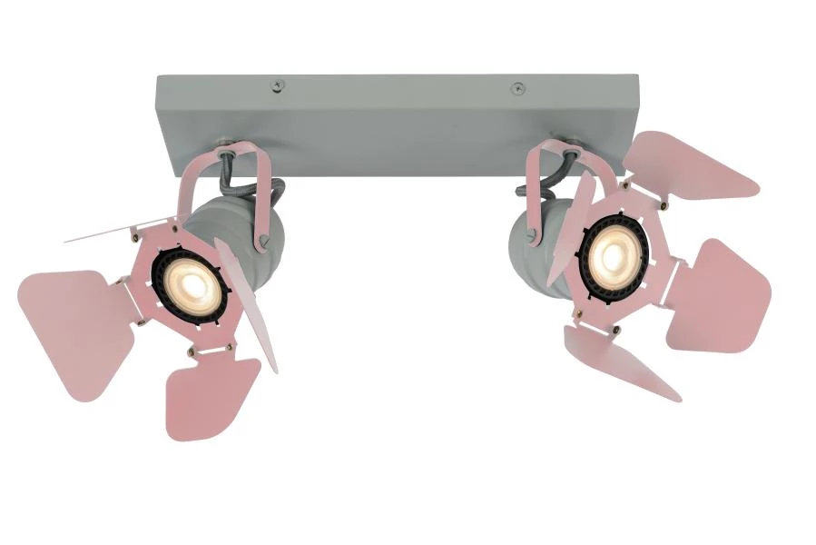 Lucide PICTO - Ceiling spotlight Children - 2xGU10 - Pink - on 6