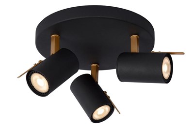 Lucide GRONY - Ceiling spotlight - LED Dim to warm - GU10 - 3x5W 2200K/3000K - Black