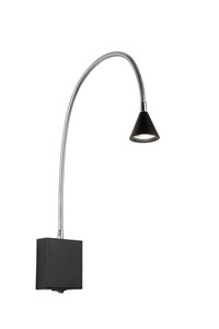 Lucide BUDDY - Bedside lamp / Wall light - LED - 1x4W 4000K - Black on