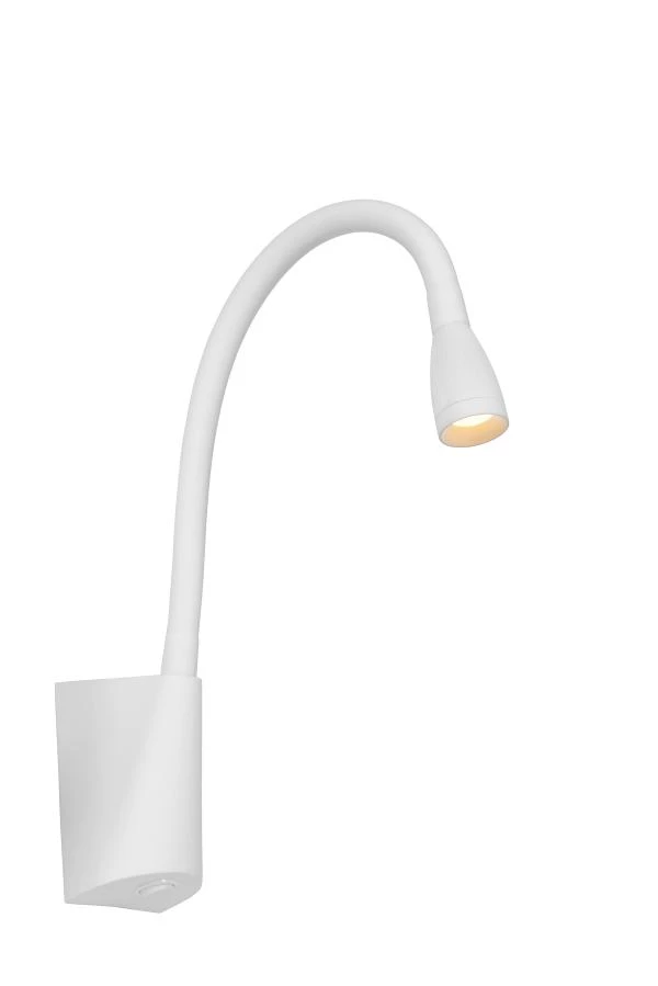 Lucide GALEN-LED - Lampe de chevet - LED - 1x3W 3000K - Blanc - allumé 1