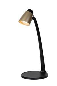 Lucide LUDO - Bureaulamp - LED - 1x4,5W 3000K - Mat Goud / Messing aan 2