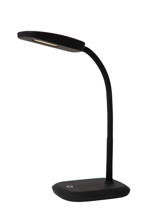 Lucide TESSA - Bureaulamp - LED Dimb. - 1x3,2W 3000K - Zwart - aan