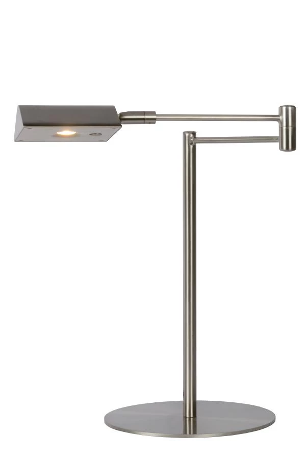 Lucide NUVOLA - Bureaulamp - Ø 20 cm - LED Dimb. - 1x9W 3000K - Mat chroom - aan 2