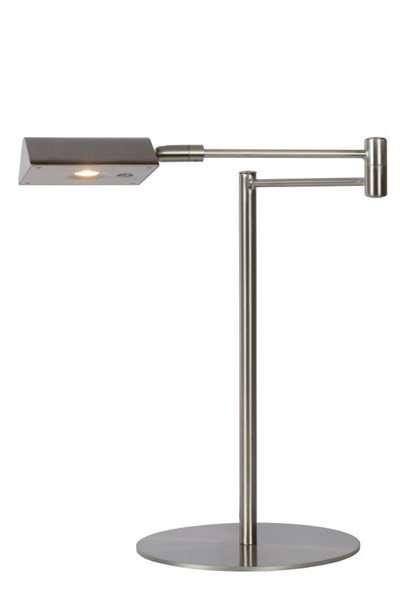 Lucide NUVOLA - Lampe de bureau - Ø 20 cm - LED Dim. - 1x9W 3000K - Chrome Dépoli