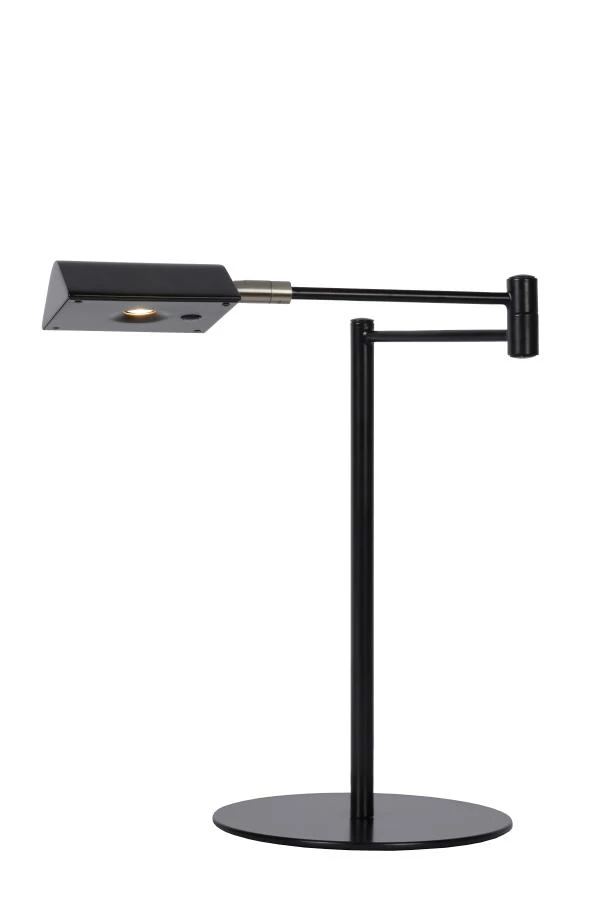 Lucide NUVOLA - Bureaulamp - Ø 20 cm - LED Dimb. - 1x9W 3000K - Zwart - aan
