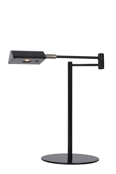 Lucide NUVOLA - Lámpara de escritorio - Ø 20 cm - LED Regul. - 1x9W 3000K - Negro