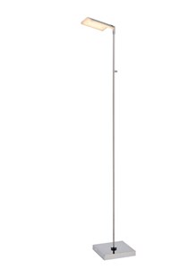 Lucide AARON - Floor reading lamp - LED Dim to warm - 1x12W 2700K/4000K - Chrome on 1