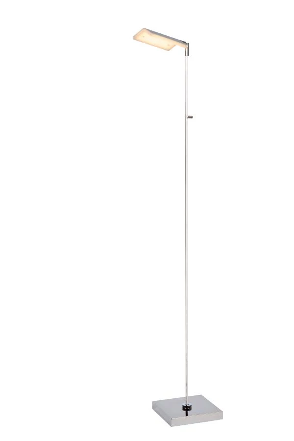 Lucide AARON - Floor reading lamp - LED Dim to warm - 1x12W 2700K/4000K - Chrome - on 1