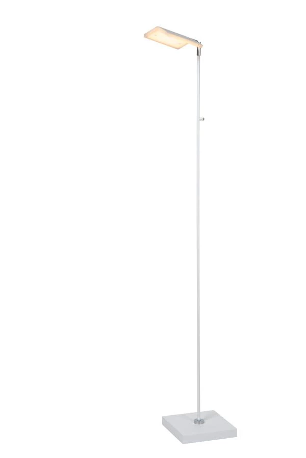 Lucide AARON - Floor reading lamp - LED Dim to warm - 1x12W 2700K/4000K - White - on 1