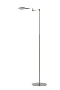 Lucide NUVOLA - Stehlampe Mit Leselampe - Ø 20 cm - LED Dim. - 1x9W 3000K - Chrom Matt AAN 2