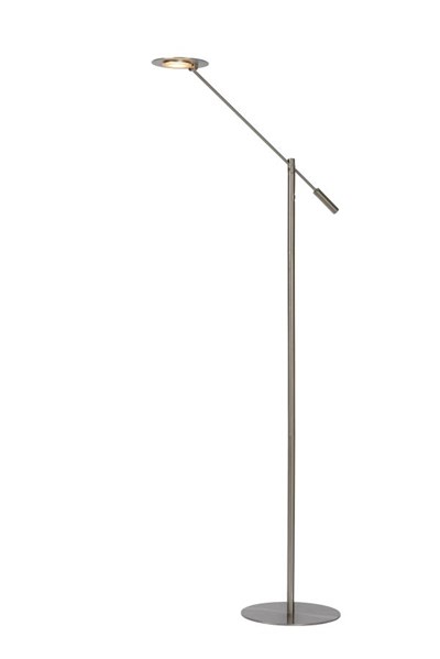 Lucide ANSELMO - Floor reading lamp - Ø 25 cm - LED Dim. - 1x9W 3000K - Satin Chrome