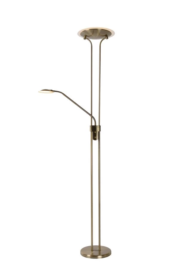 Lucide CHAMPION-LED - Floor reading lamp - LED Dim. - 3000K - Bronze - on 3