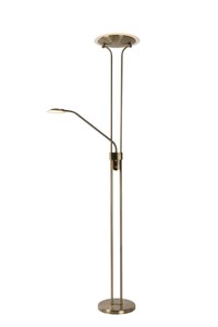 Lucide CHAMPION-LED - Stehlampe Mit Leselampe - LED Dim. - 3000K - Bronzefarbe EINgeschaltet 3