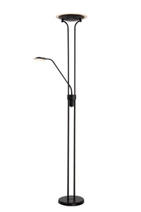 Lucide CHAMPION-LED - Floor reading lamp - LED Dim. - 3000K - Black on