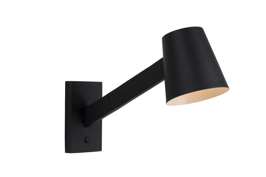 Lucide MIZUKO - Wall light - 1xE14 - Black - on