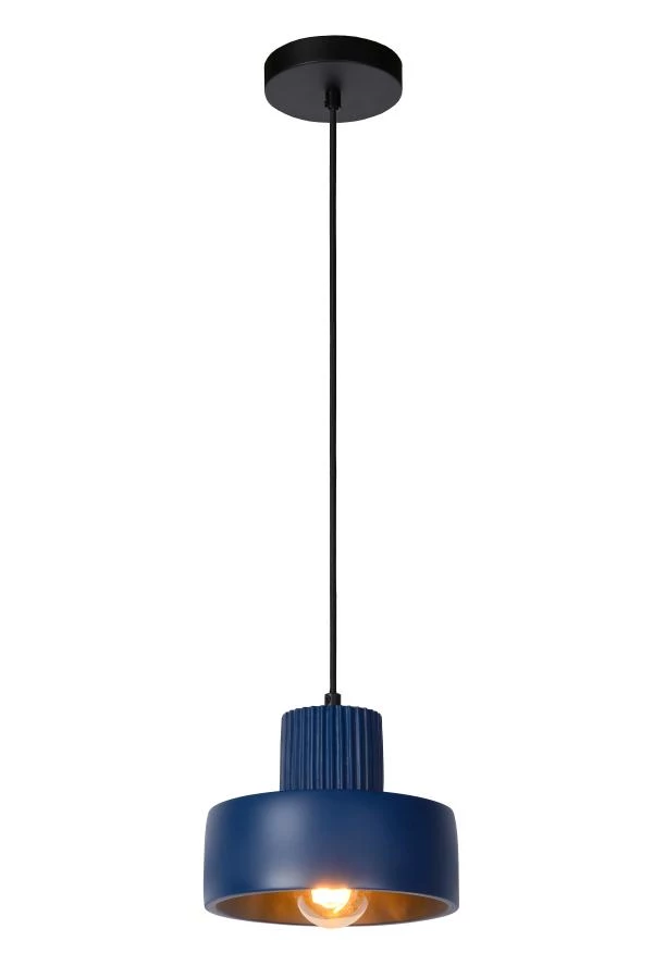 Lucide OPHELIA - Hanglamp - Ø 20 cm - 1xE27 - Blauw - aan 5