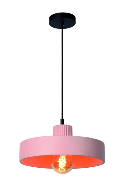 Lucide OPHELIA - Pendant light - Ø 35 cm - 1xE27 - Pink