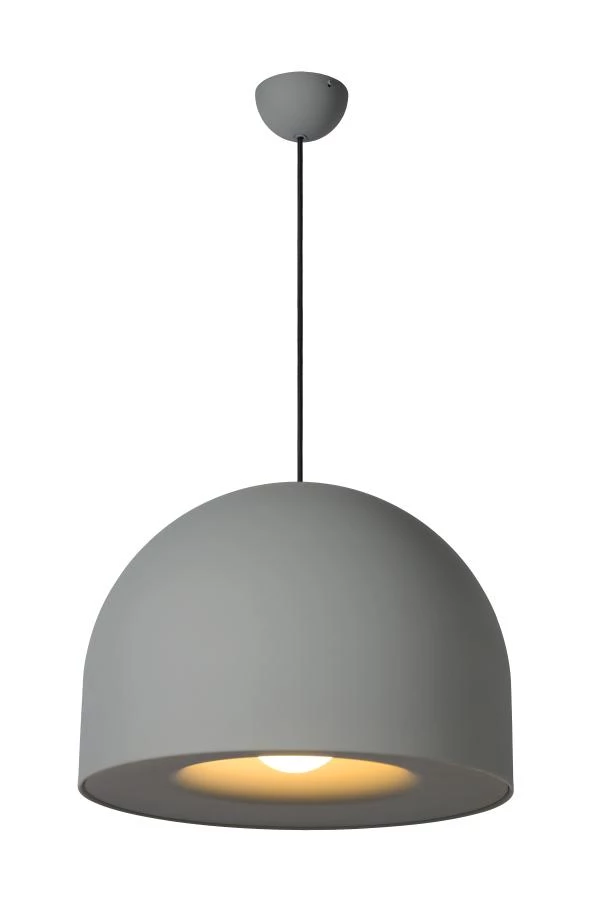 Lucide AKRON - Hanglamp - Ø 50 cm - 1xE27 - Grijs - aan 6