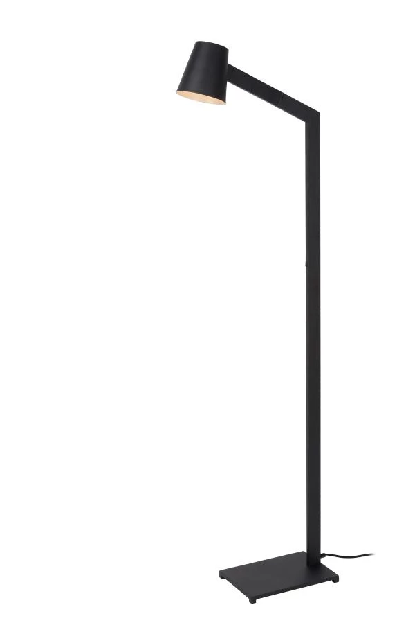 Lucide MIZUKO - Floor reading lamp - Ø 13 cm - 1xE14 - Black - on