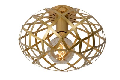 Lucide WOLFRAM - Flush ceiling light - Ø 30 cm - 1xE27 - Matt Gold / Brass