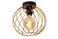 Lucide DANZA - Flush ceiling light - Ø 25 cm - 1xE27 - Matt Gold / Brass on 2