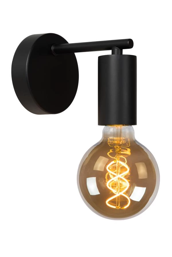 Lucide LEANNE - Wall light - 1xE27 - Black - on