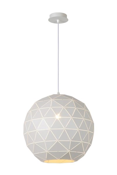 Lucide OTONA - Hanglamp - Ø 40 cm - 1xE27 - Wit