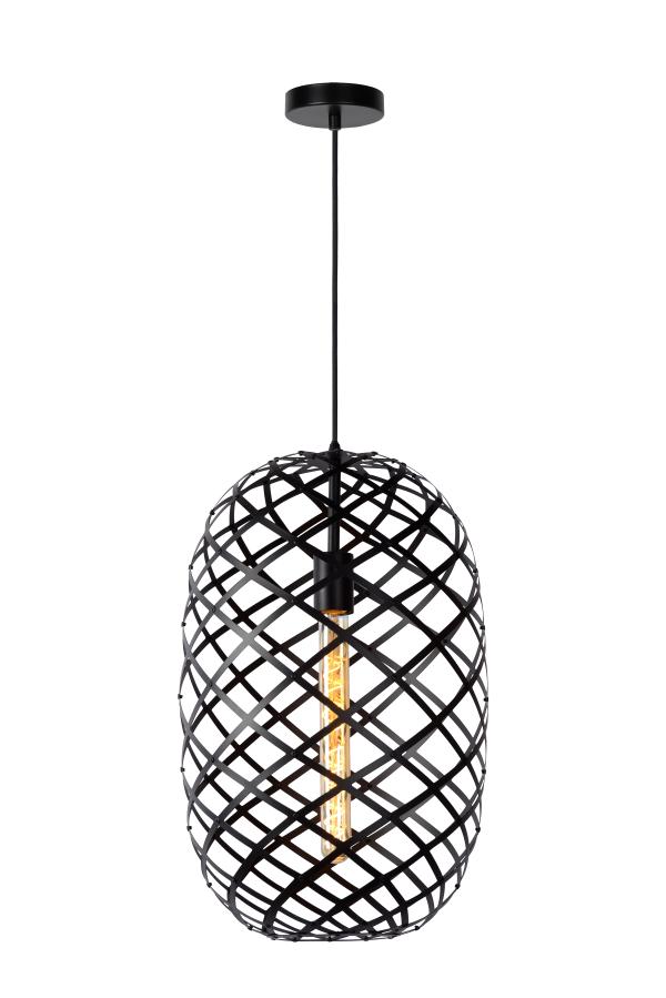 Lucide WOLFRAM - Hanglamp - 32 cm - 1xE27 - Zwart