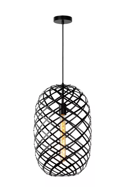 Lucide WOLFRAM - Hanglamp - 32 cm - 1xE27 - Zwart Lucide WOLFRAM - Hanglamp - 32 cm - 1xE27 - Zwart