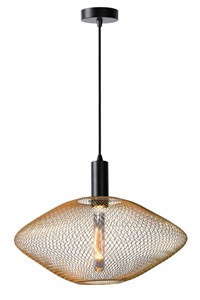 Lucide MESH - Hanglamp - Ø 45 cm - 1xE27 - Mat Goud / Messing aan 2