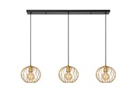 Lucide DANZA - Pendant light - 3xE27 - Matt Gold / Brass on 2