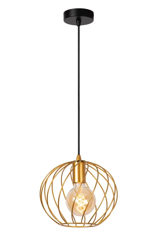 Lucide DANZA - Pendant light - Ø 25 cm - 1xE27 - Matt Gold / Brass - on 2