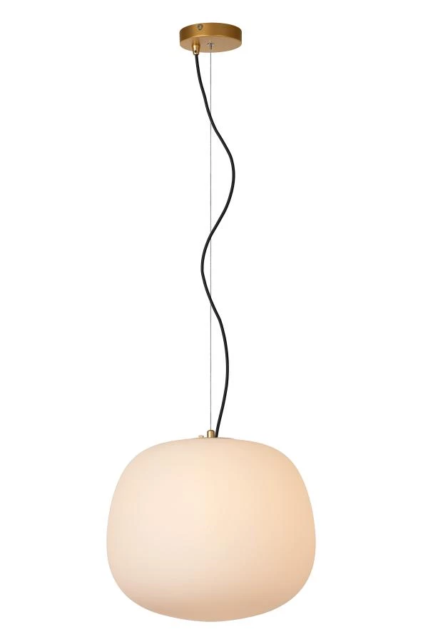 Lucide ELYSEE - Lámpara colgante Dentro/Fuera - Ø 38 cm - 1xE27 - Ópalo - AAN 1