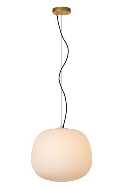 Lucide ELYSEE - Lámpara colgante - Ø 38 cm - 1xE27 - Ópalo
