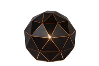 Lucide OTONA - Tischlampe - Ø 25 cm - 1xE27 - Schwarz EINgeschaltet