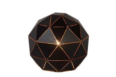 Lucide OTONA - Lampe de table - Ø 25 cm - 1xE27 - Noir
