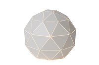Lucide OTONA - Tischlampe - Ø 25 cm - 1xE27 - Weiß EINgeschaltet 1