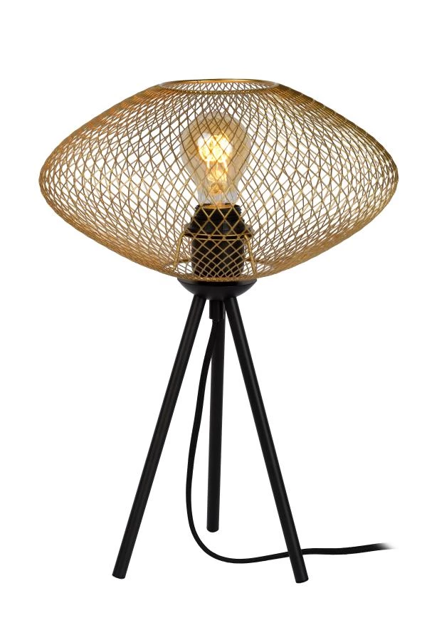 Lucide MESH - Lámpara de mesa - Ø 30 cm - 1xE27 - Oro mate / Latón - AAN 2