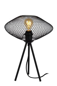 Lucide MESH - Table lamp - Ø 30 cm - 1xE27 - Black on