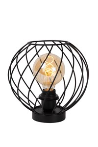 Lucide DANZA - Lampe de table - Ø 25 cm - 1xE27 - Noir AAN