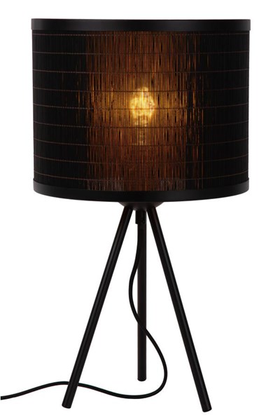 Lucide TAGALOG - Lampe de table - Ø 26 cm - 1xE27 - Noir