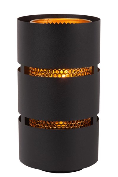 Lucide ROSAS - Lámpara de mesa - Ø 16 cm - 1xE27 - Negro
