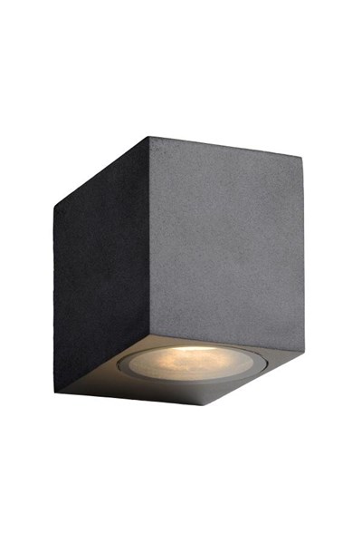 Lucide ZORA-LED - Wandspot / Wandlamp Binnen/Buiten - LED Dimb. - GU10 - 1x5W 3000K - IP44 - Zwart